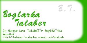 boglarka talaber business card
